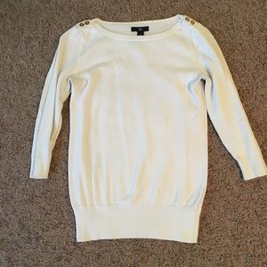 Gap white 3/4 sleeve sweater